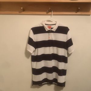 Nike Men's The Polo Striped Polo Black White